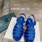 Prada Foam Rubber Sandals Blue For Women 2.2in/55mm PRD 1X853M_3LKK_F0013_F_055