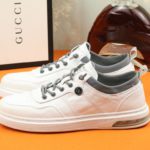 Jieshou x Gucci Men's Sneakers Breathable Spring Autumn Winter White And Gray For Men