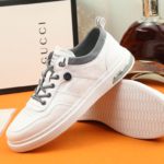 Jieshou x Gucci Men's Sneakers Breathable Spring Autumn Winter White And Gray For Men