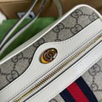 Gucci Ophidia Mini GG Bag Beige And Ebony GG Supreme Canvas, With White For Women  7in/17.5cm GG 517350 96IWS 9794