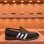 Gucci x Adidas Men's GG Loafers Black For Men GG Shoes ‎702284