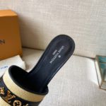 Louis Vuitton Women's Lock It Mule Black For Women LV 2.2in/5.5cm