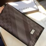 Gucci GG Jacquard Silk Wool Shawl Grey/Brown 55in/140cm