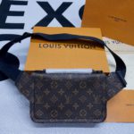 Louis Vuitton S-Lock Sling Monogram Macassar Black For Men, Men's Bags, Crossbody Bags 8.3in/21cm LV M45807