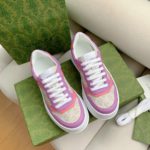 Gucci Men's GG Sneaker Pink And Purple Supreme For Men ‎‎670408 UPG90 5471
