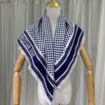 Dior D-Cannage 90 Square Scarf Blue 35in/90cm