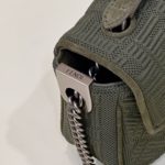 Fendi Baguette Chain Midi Green FF Fabric Bag For Woman 14.5cm/6in 8BR793AHW5F1F2L