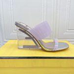 Fendi First Violet Transparent High-Heeled Sandals For Women
