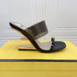 Fendi First Black Transparent High-Heeled Sandals For Women