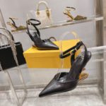Fendi First Black High-Heeled Slingbacks For Women 8J8367NA7F0QA1
