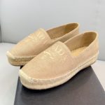Prada Linen Espadrilles Beige For Women 0.8in/20mm PRD 1S841M_376_F0065_F_020