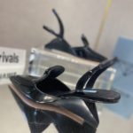 Prada Brushed Slingback Pumps Black For Women 2.6in/65mm PRD 1I885M_055_F0002_F_A065