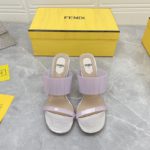 Fendi First Violet Transparent High-Heeled Sandals For Women