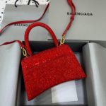 Balenciaga Hourglass Small Handbag In Red, For Women, Women's Bags 9in/23cm