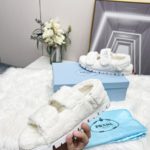 Prada Terrycloth Sandals White For Women 0.8in/20mm PRD 1X737M_H39_F0009_F_D020