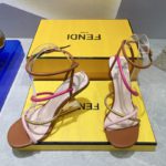 Fendi First Pink Nappa High-Heeled Sandals For Women 8X8274AHIUF1GZU