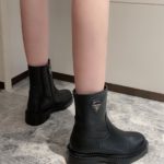 Prada Brushed And Nylon Boots Black For Women 1.96in/50mm PRD