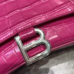 Balenciaga Hourglass Handbag In Dark Pink, For Women, Women's Bags 9.8in/25cm