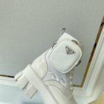 Prada Monolith And Nylon Fabric Boots White For Women 2.2in/55mm PRD 1T255M_3LJS_F0009_F_B055