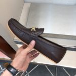 Gucci Men's Loafer With Interlocking G Horsebit Dark Brown For Men ‎655519 1XO00