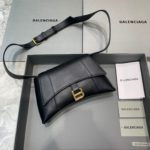 Balenciaga Downtown XS Shoulder Bag In Black, For Women, Women's Bags 10in/25cm