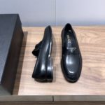 Prada Brushed Loafers Black For Men 1in/25mm PRD 2DB180_P39_F0002_F_G001