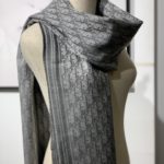 Dior Oblique Scarf Grey 79in/200cm