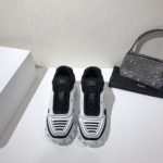 Prada Cloudbust Thunder Sneakers White/Black For Women 2.4in/60mm PRD