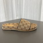 Gucci Men's Beige & Brown-GG Slide Sandals For Men 624695 H6320 9763