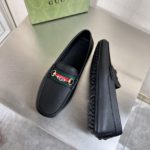 Gucci Men's Loafers With Web Details Black For Men 6246981XH101066
