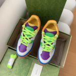 Gucci Women's Basket Sneaker White Green And Purple For Women 661310 2SH80 9062