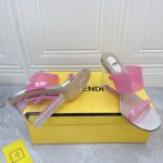 Fendi First Pink Transparent High-Heeled Sandals For Women