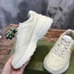 Gucci Women's Rhyton Sneaker With Cat Print Ivory White For Women ‎699293 DRW00 9522