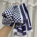 Dior D-Cannage 90 Square Scarf Blue 35in/90cm