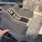 Dior Oblique University Reversible Scarf Grey 79in/200cm
