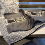 Dior Oblique University Reversible Scarf Grey 79in/200cm