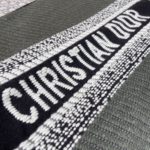 Dior Oblique University Reversible Scarf Green Grey 79in/200cm