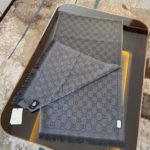 Gucci GG Lamé Lacquard Stole Scarf Grey 71in/180cm