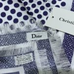 Dior D-Cannage 90 Square Scarf Blue 35in/90cm