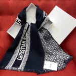 Dior Oblique University Reversible Scarf Blue 79in/200cm