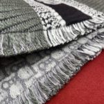 Dior Oblique University Reversible Scarf Green Grey 79in/200cm