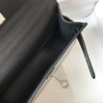 Hermes Mini Kelly 19 Black Silver Toned Hardware Bag For Women, Women's Handbags, Shoulder Bags 7.5in/19cm