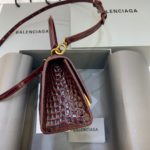 Balenciaga Hourglass XS Handbag In Dark Red, For Women, Women's Bags 7.4in/19cm