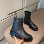 Prada Brushed And Nylon Boots Black For Women 1.96in/50mm PRD