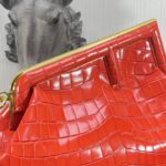 Fendi First Medium Orange Crocodile Bag For Woman 32.5cm/13in