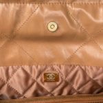 Chanel 22 Handbag Gold Hardware Shiny Camel For Women, Women's Handbags, Shoulder Bags 16.5in/38cm AS3261 B08037 NB356