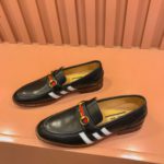 Gucci x Adidas Men's Loafers Black For Men GG Shoes ‎702284 1DOQ0 1061