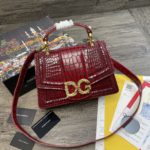 Dolce & Gabbana Print DG Girls Bag Burgundy For Women 10.6in/27cm DG