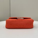 Fendi Baguette Chain Midi Red FF Fabric Bag For Woman 14.5cm/6in 8BR793AHW5F1F2I
