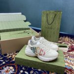 Gucci Men's Rhyton Sneakers With Glitter White Ivory For Men 524990 DRW00 9022